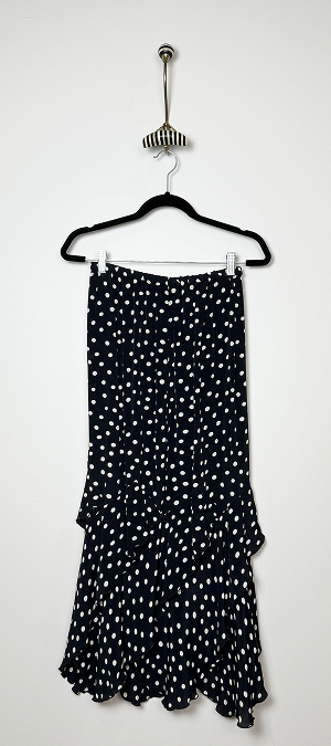 Dot Print Maxi Skirt