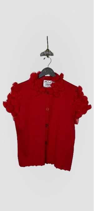 Jones New York silk polka dot blouse