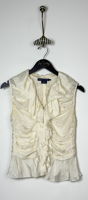 Ralph Lauren ruffled silk blouse